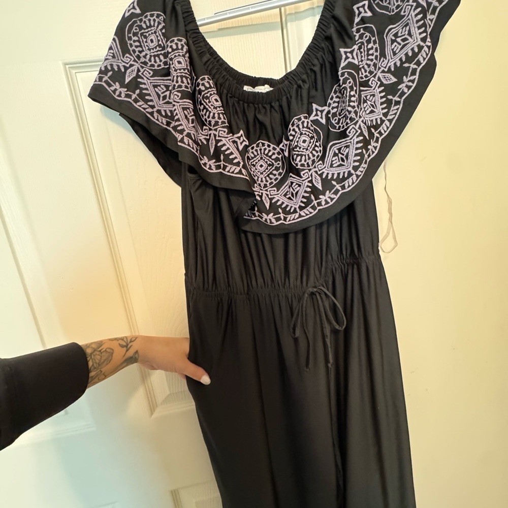 Cato Black and White Jumpsuit - Picture 3 of 5